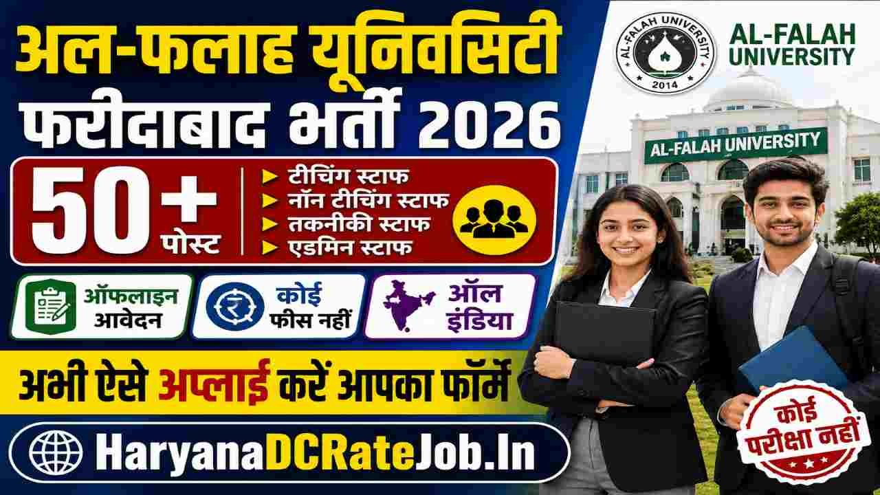Al-Falah University Faridabad Vacancy 2026