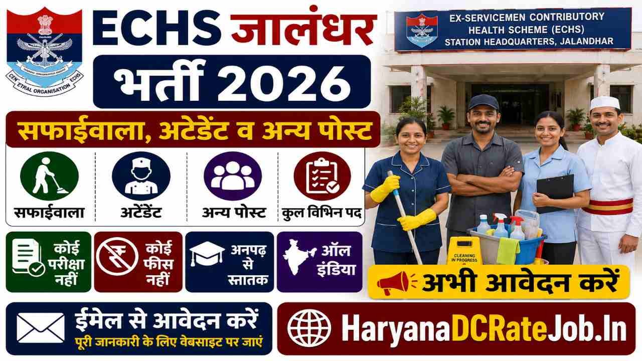 ECHS Jalandhar Vacancy 2026