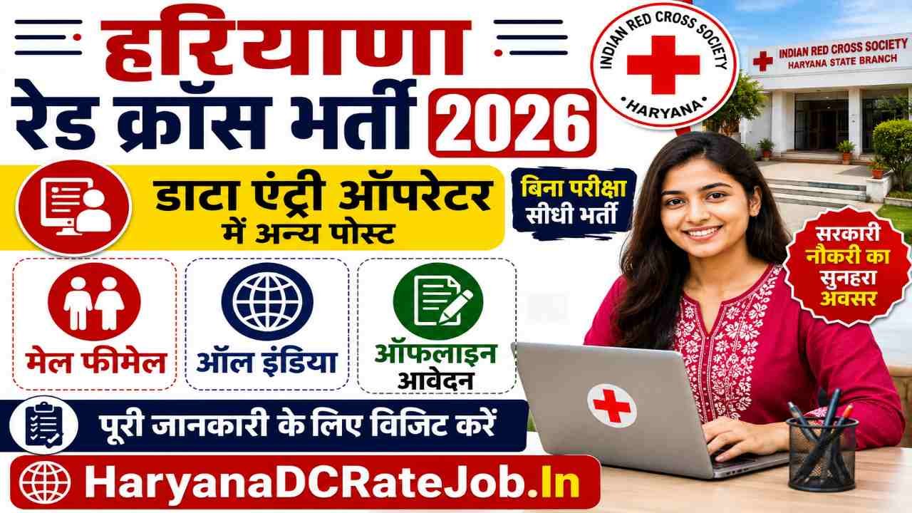 Indian Red Cross Society Haryana Vacancy 2026
