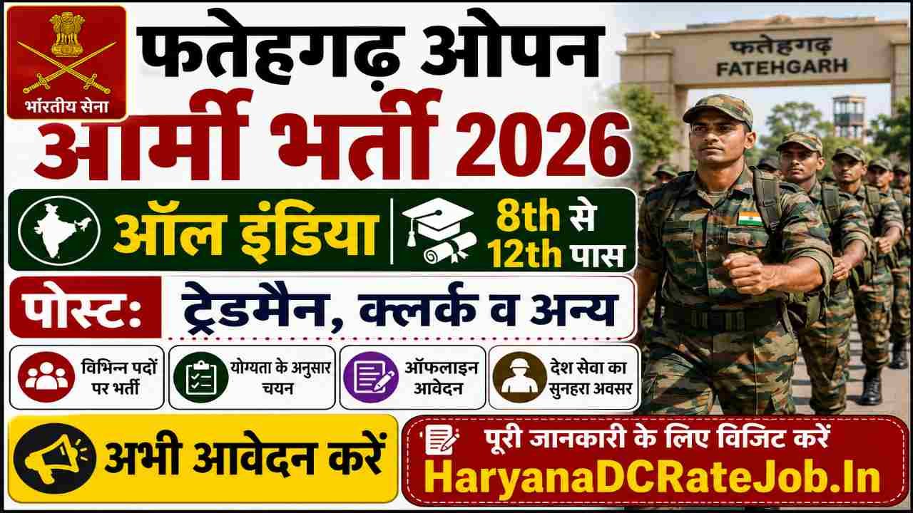 Agniveer Vacancy Rally Fatehgarh 2026