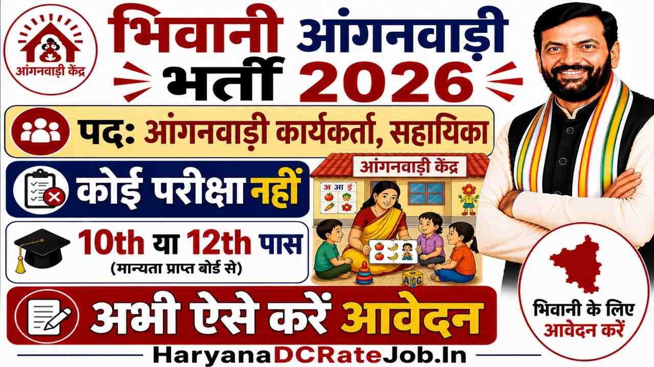 Bhiwani Anganwadi Vacancy 2026
