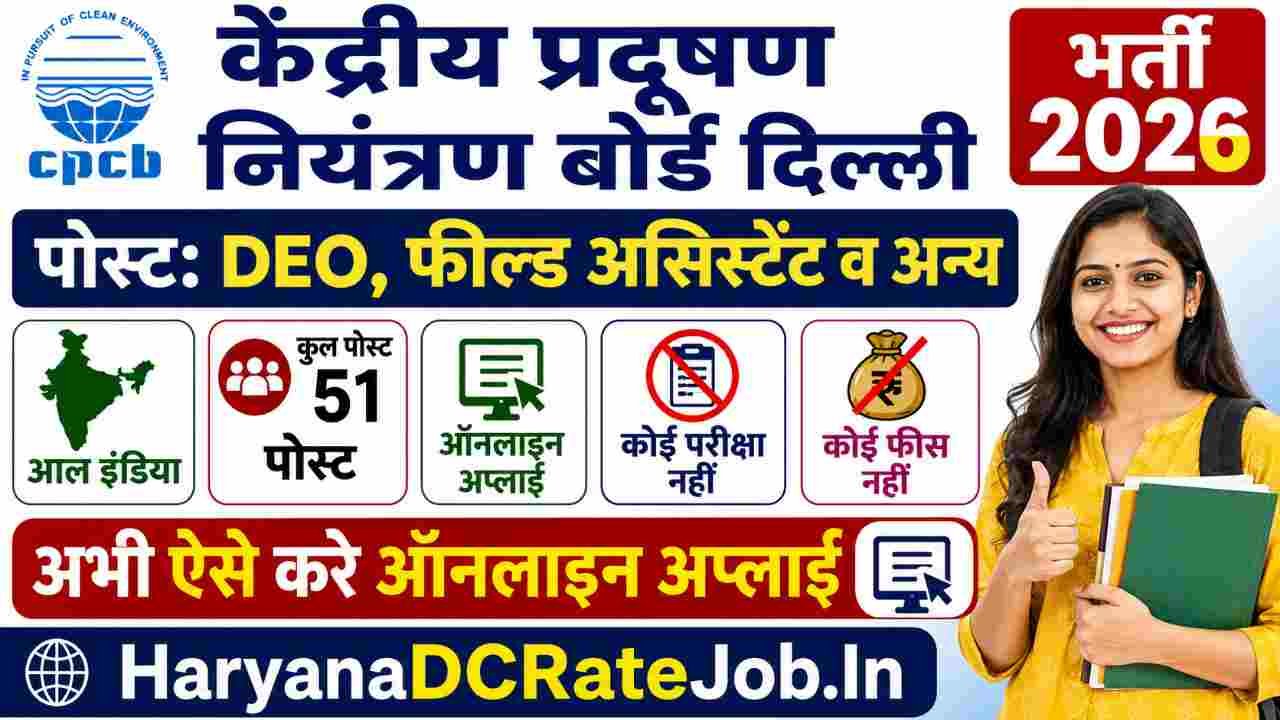 Central Pollution Control Board Delhi Vacancy 2026