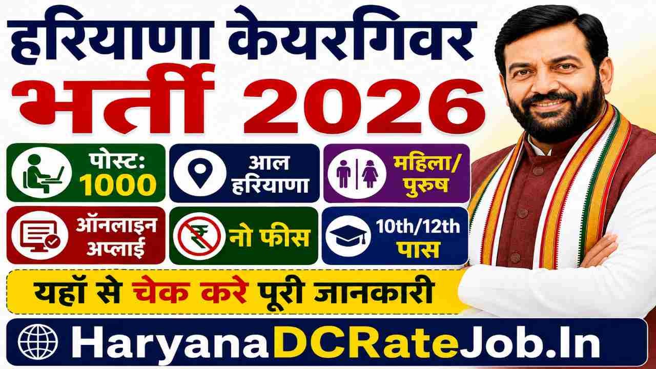 Haryana Caregiver Vacancy 2026