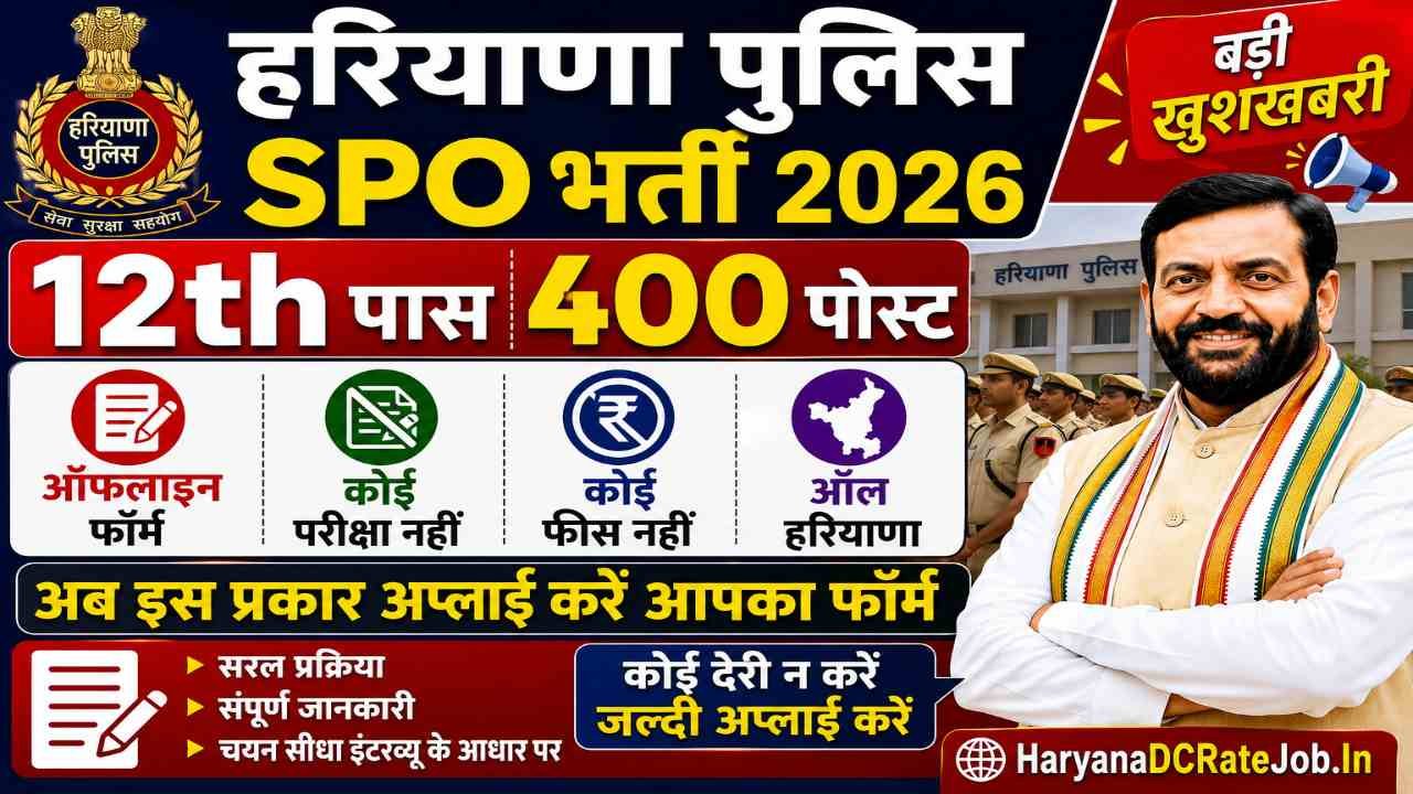 Haryana Police SPO Vacancy 2026