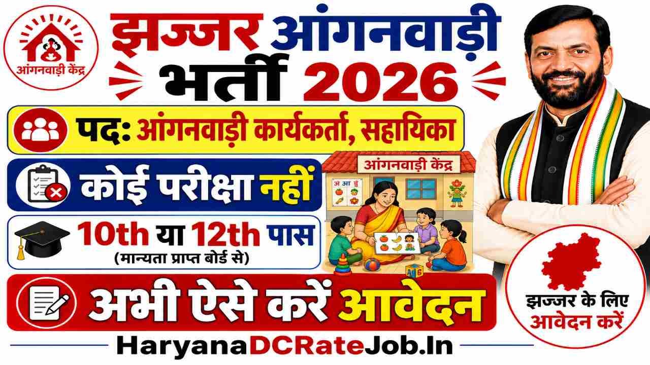 Jhajjar Anganwadi Vacancy 2026