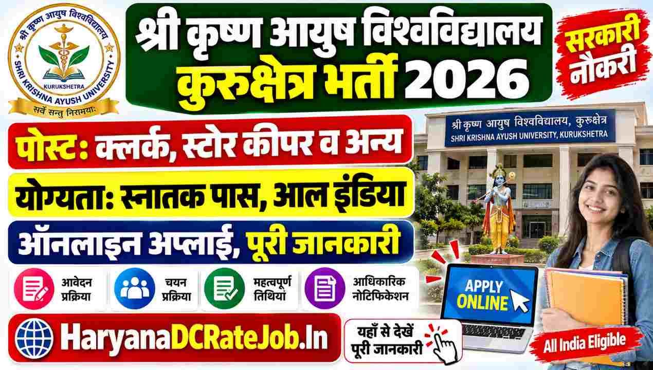 SKAU Kurukshetra Vacancy 2026