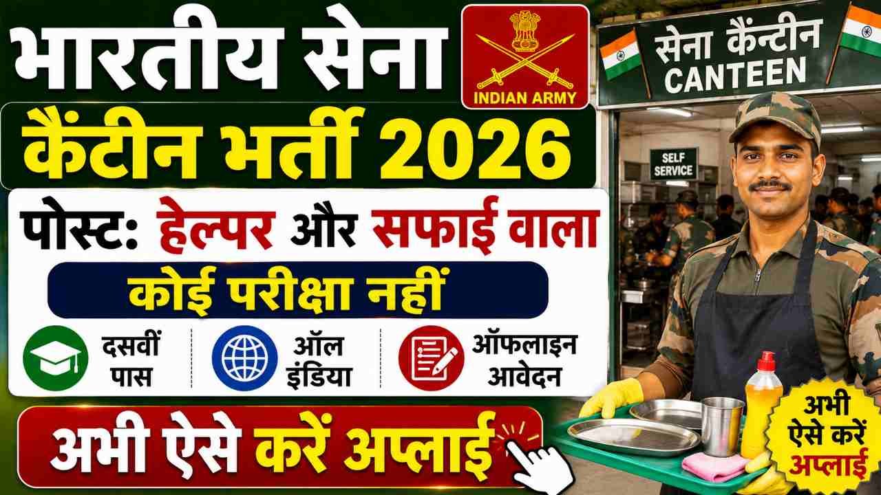 Station Canteen Kanpur Cantt Vacancy 2026