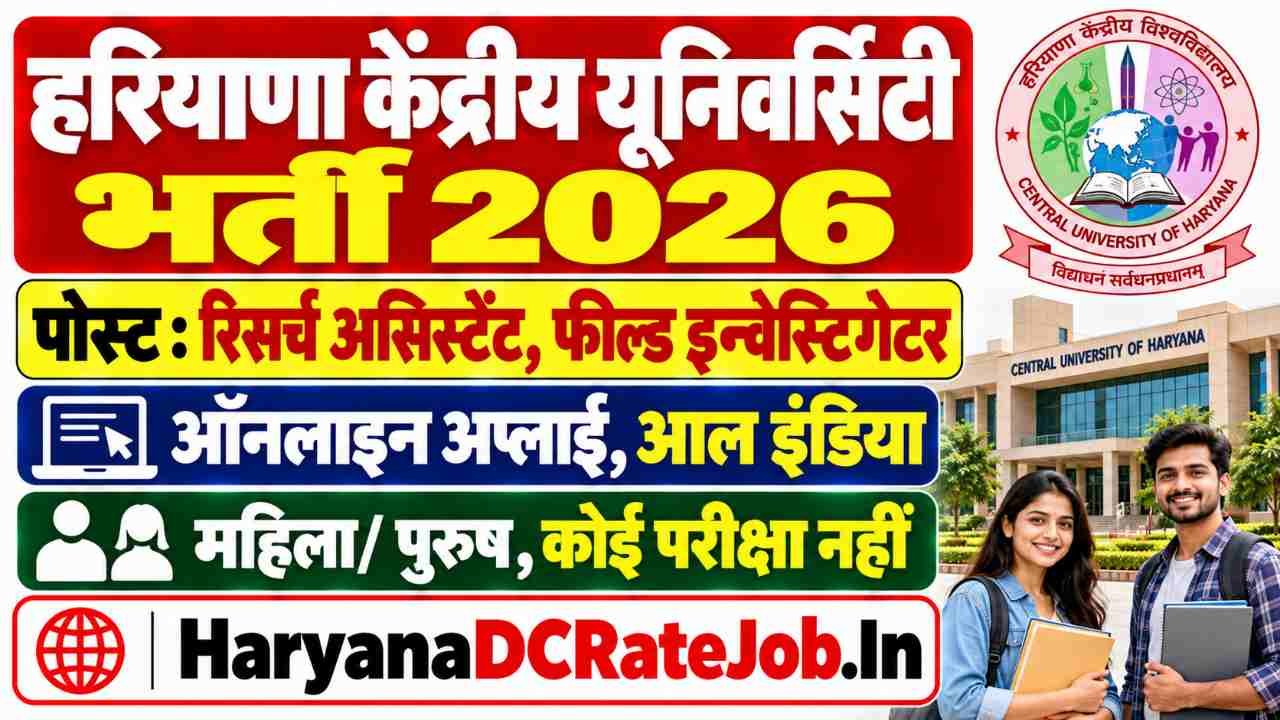 Central University Haryana Vacancy 2026