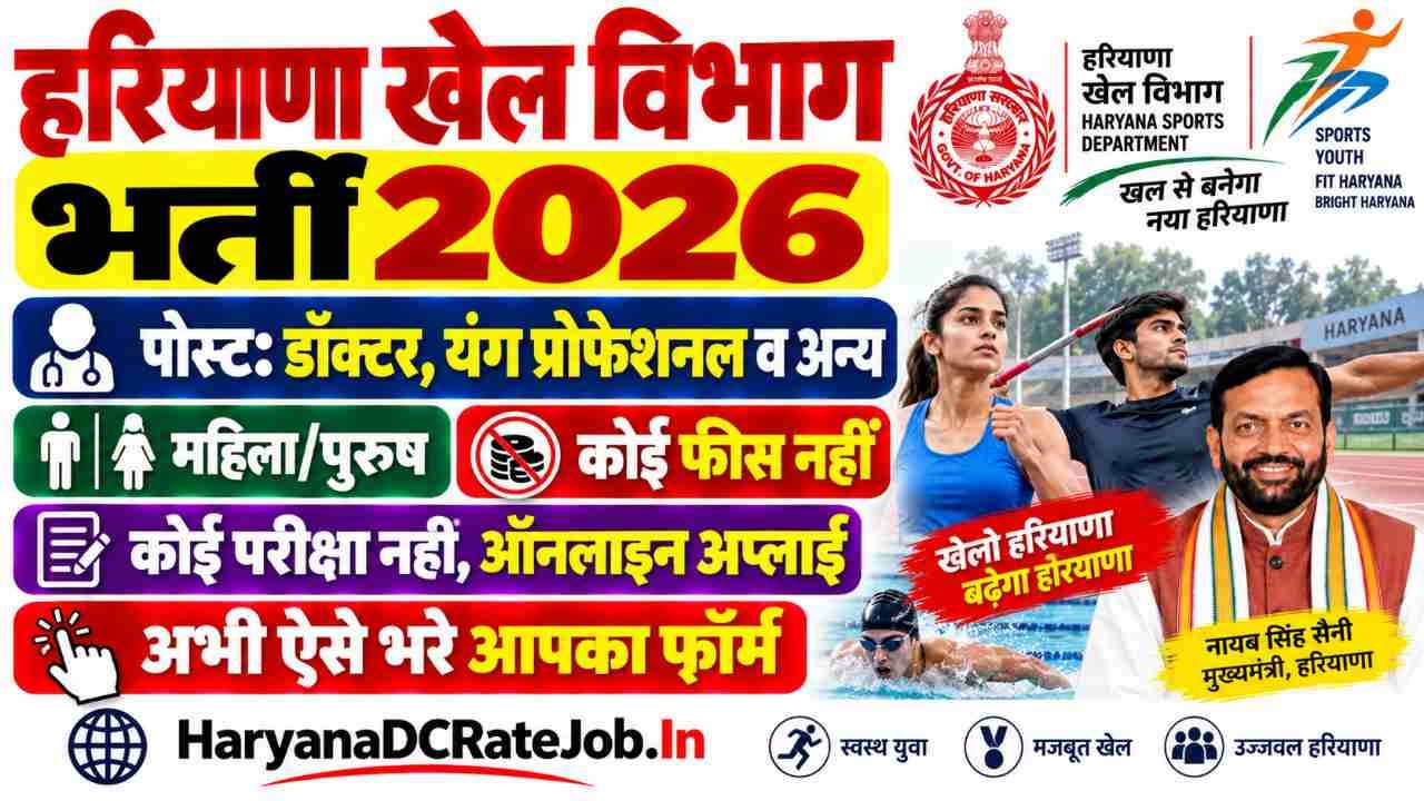 Haryana Sports Department Vacancy 2026
