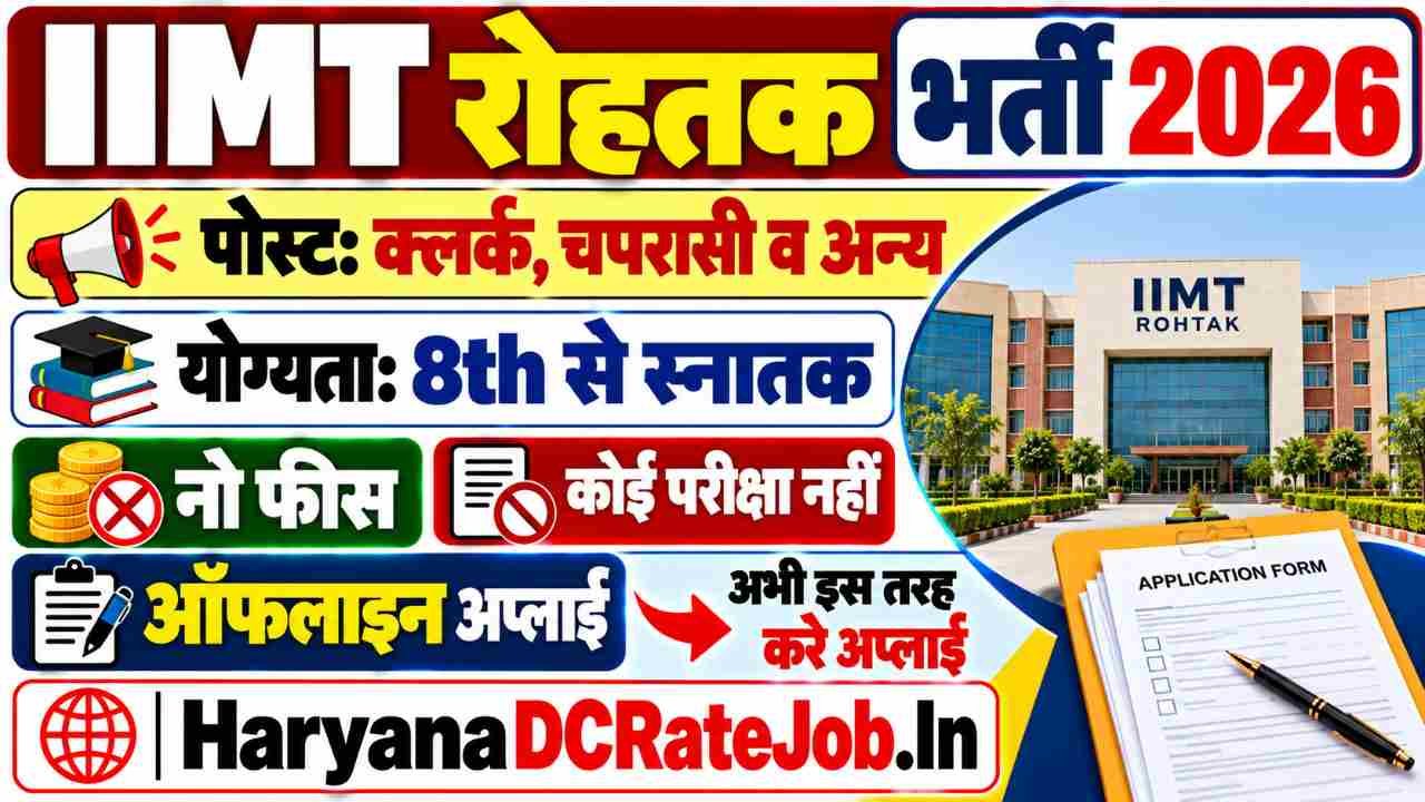 IIMT Rohtak Vacancy 2026