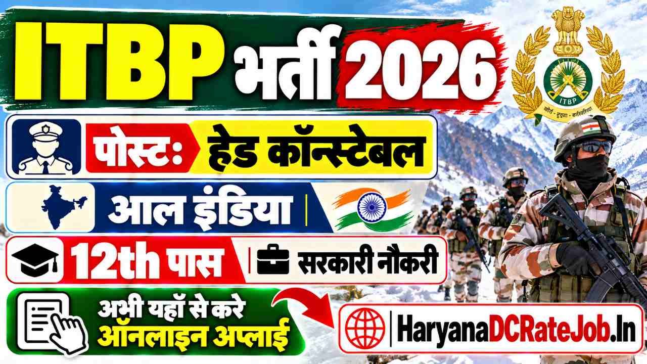 ITBP Head Constable Motor Mechanic Vacancy 2026