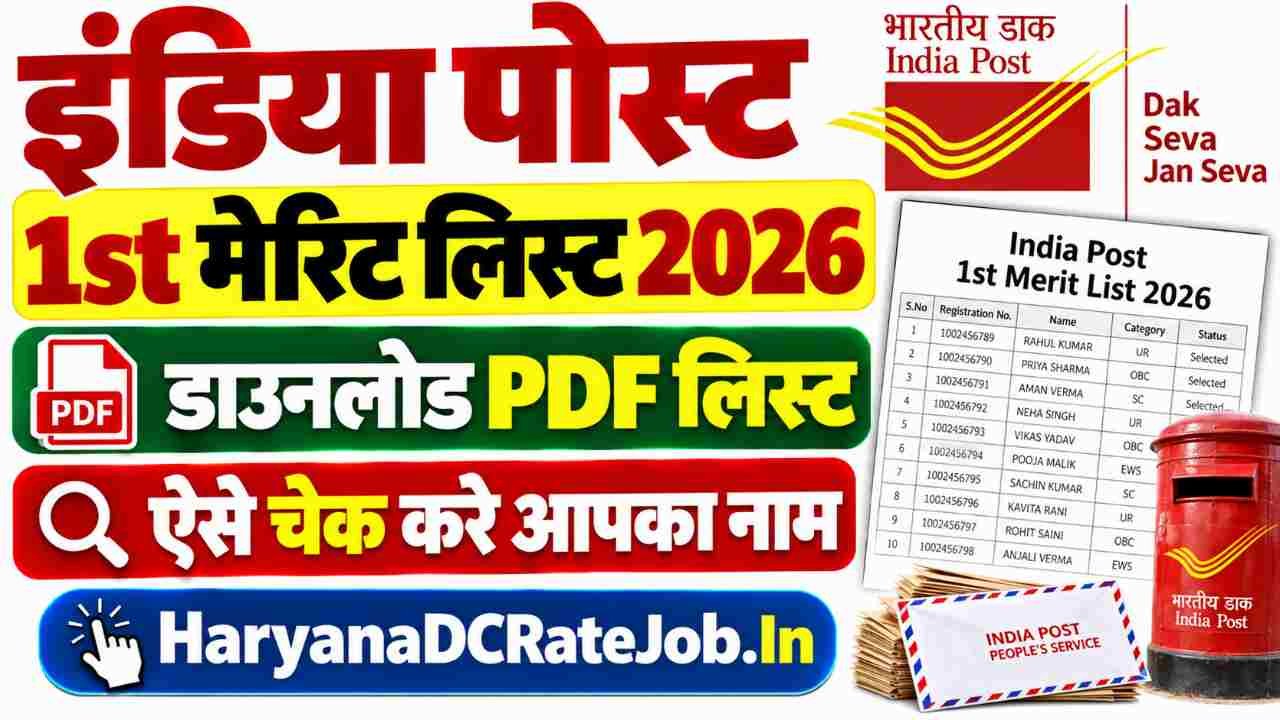 India Post GDS 1st Merit List 2026