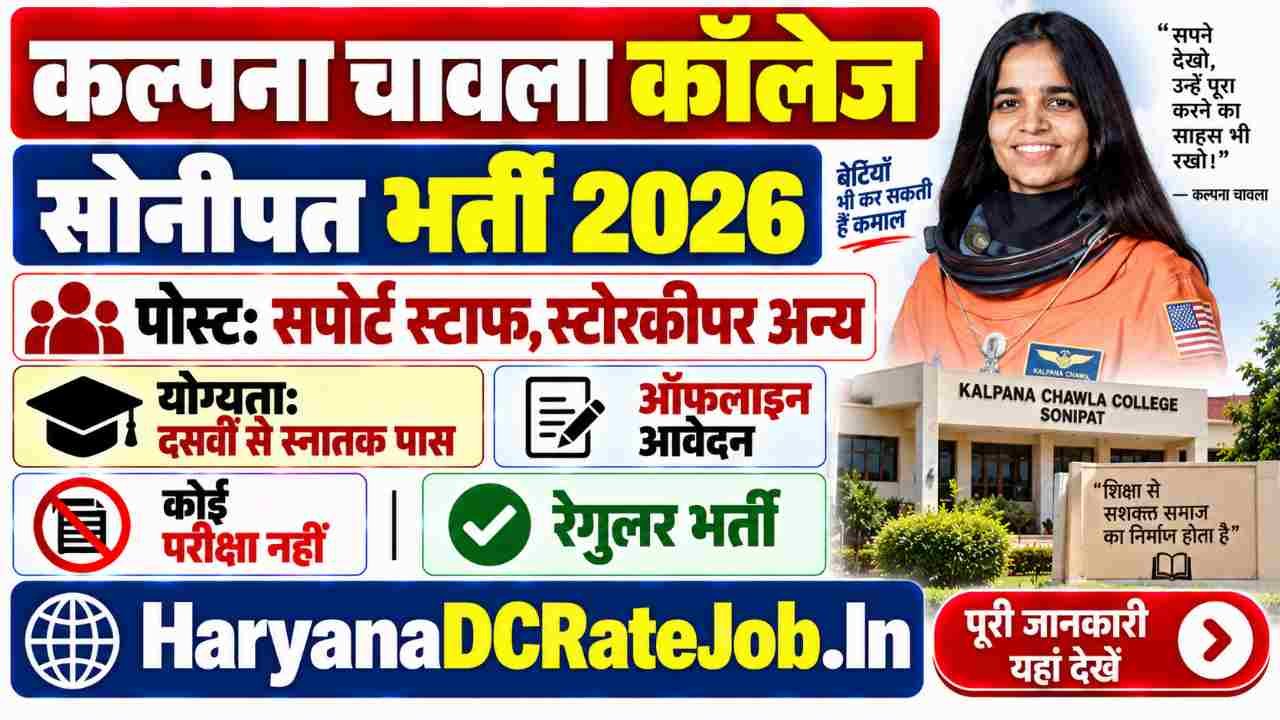 New Kalpana Chawla College Sonipat Vacancy 2026