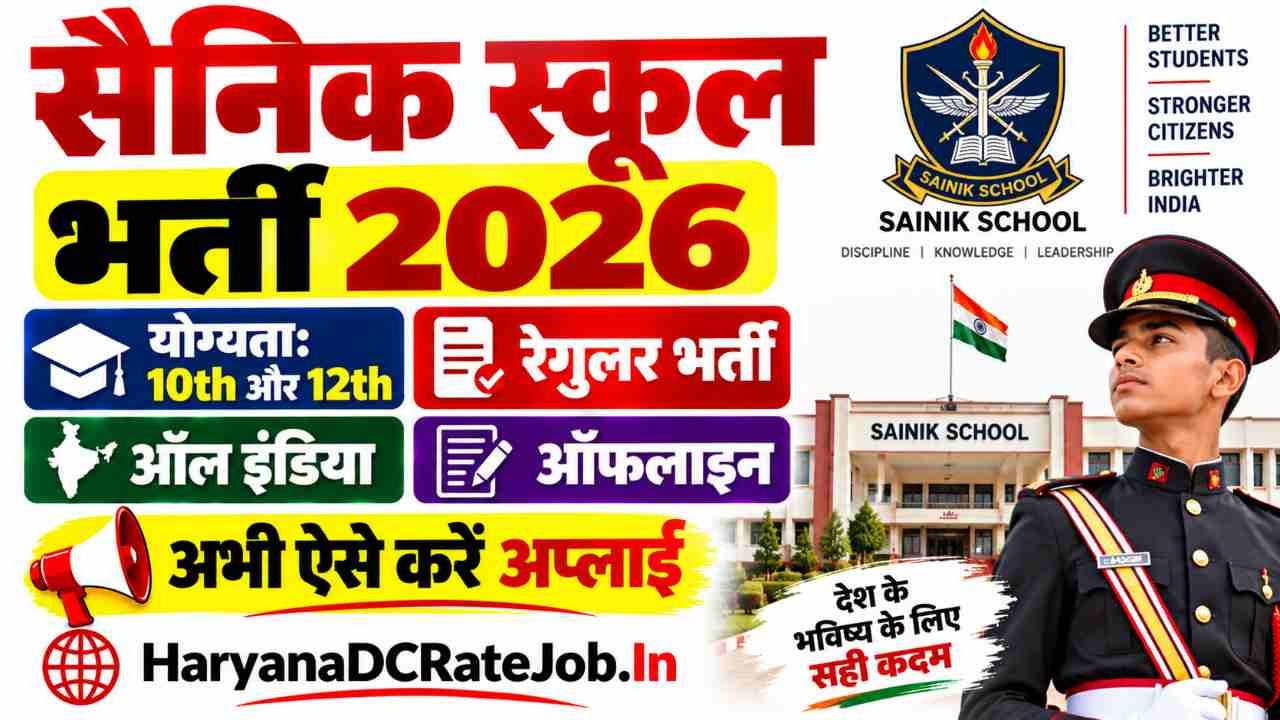 Sainik School Kapurthala Vacancy 2026