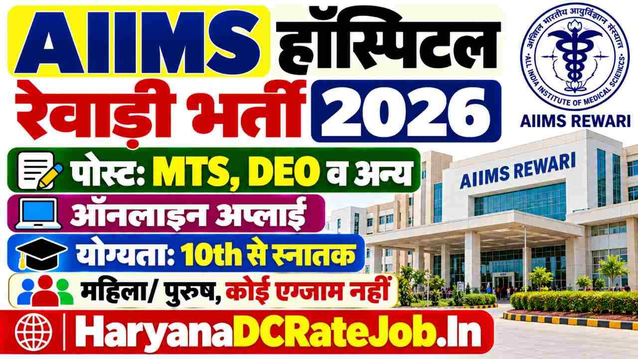 AIIMS Hospital Rewari Vacancy 2026