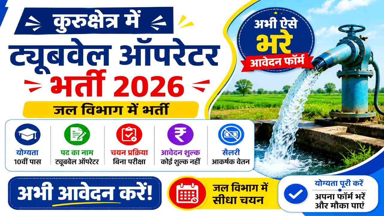 Kurukshetra Tubewell Operator Vacancy 2026