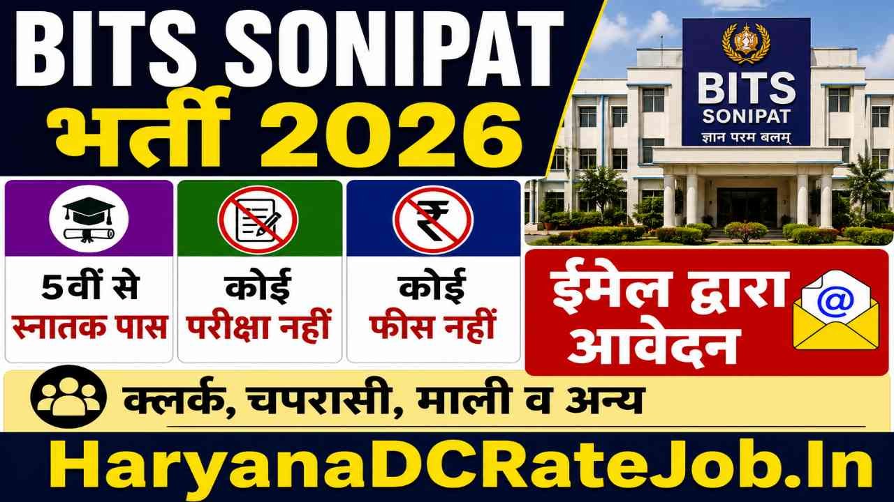 BITS Sonipat Vacancy 2026