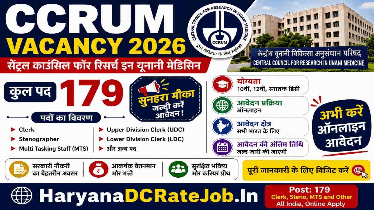 CCRUM Vacancy 2026