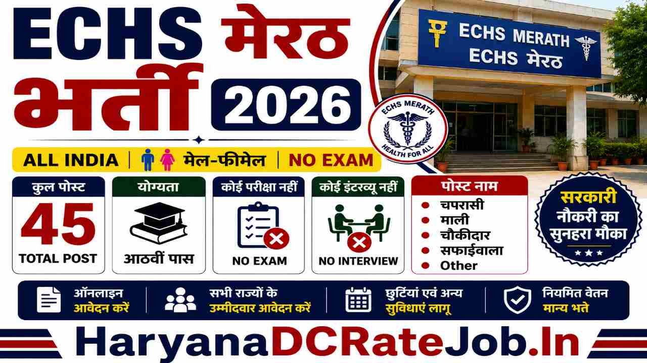 ECHS Meerut Vacancy 2026
