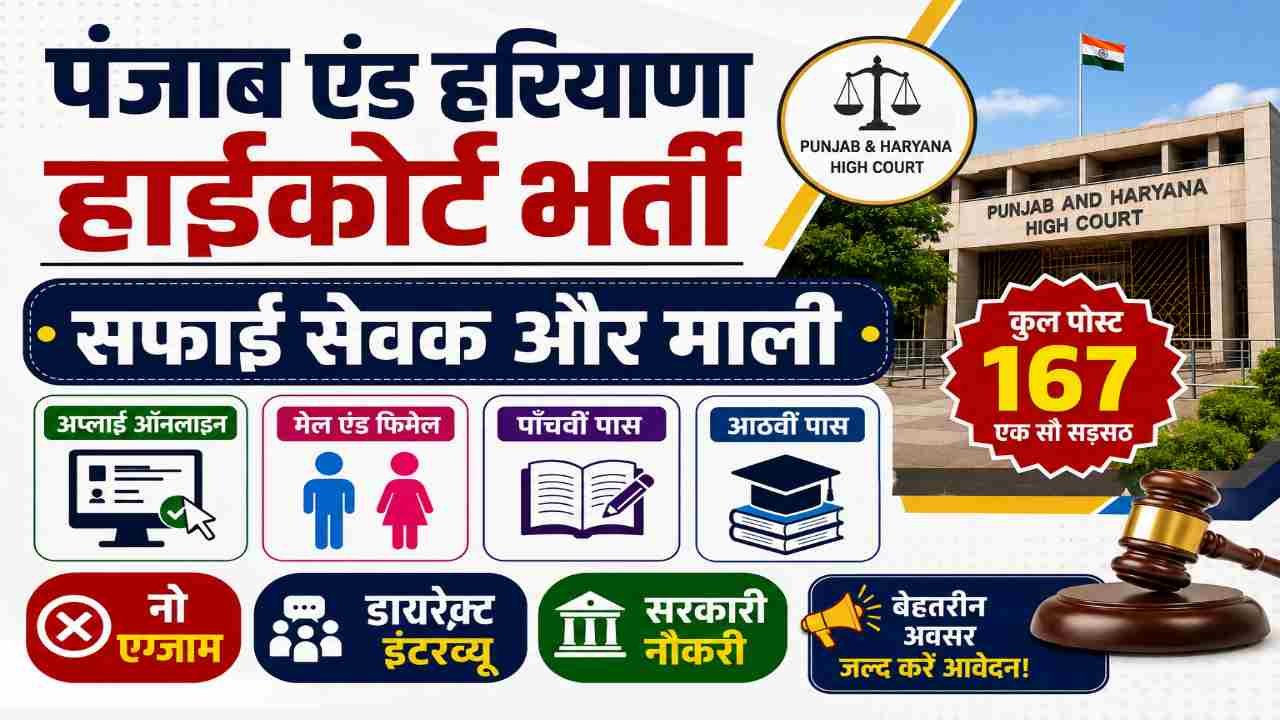 Haryana High Court Safai Sewak and Mali Vacancy 2026