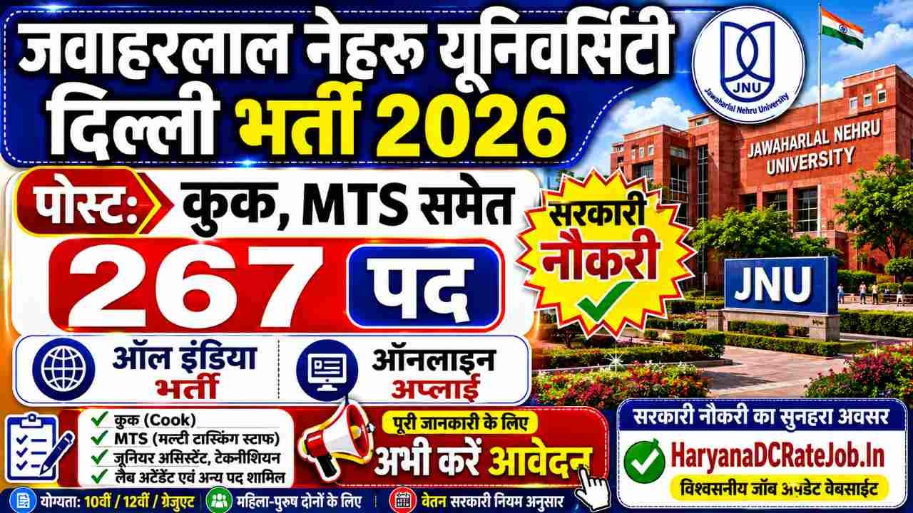 Jawaharlal Nehru University Delhi Vacancy 2026