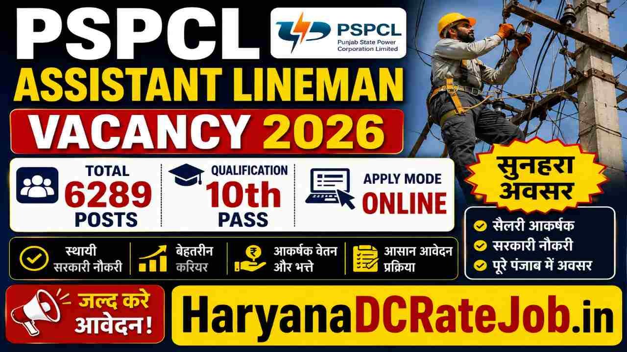 PSPCL Assistant Lineman Vacancy 2026