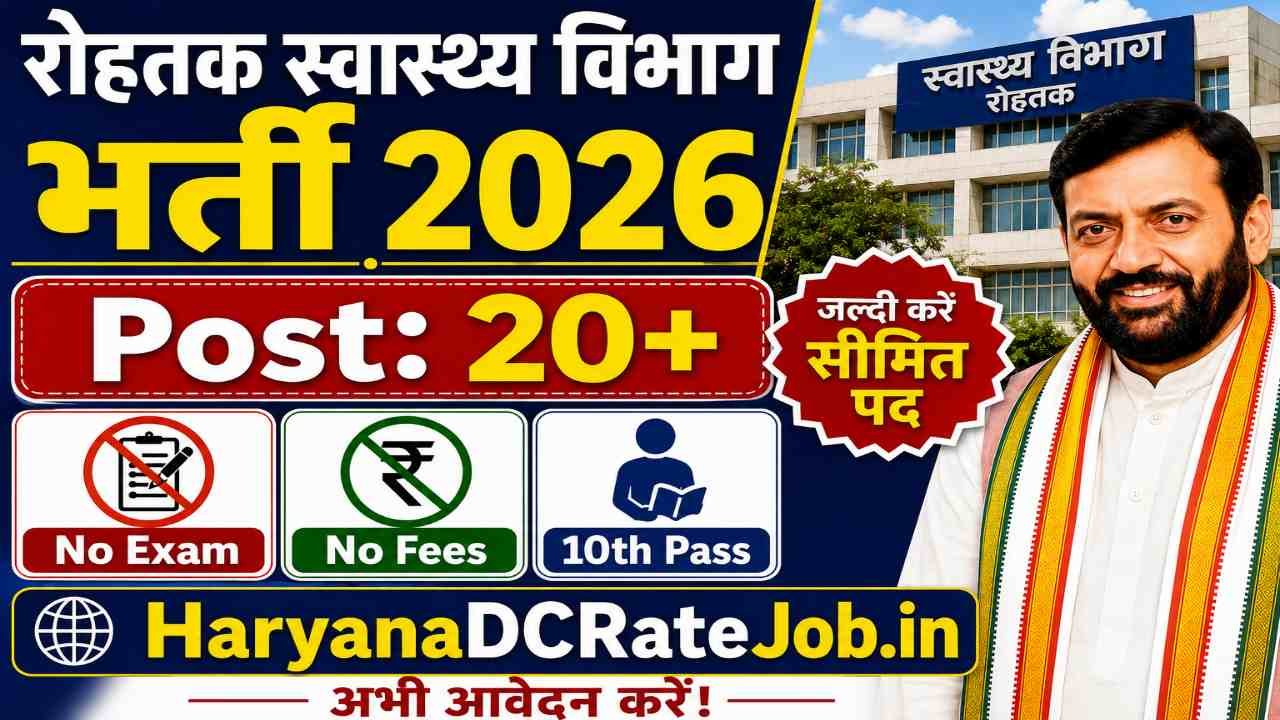Rohtak Health Department Vacancy 2026