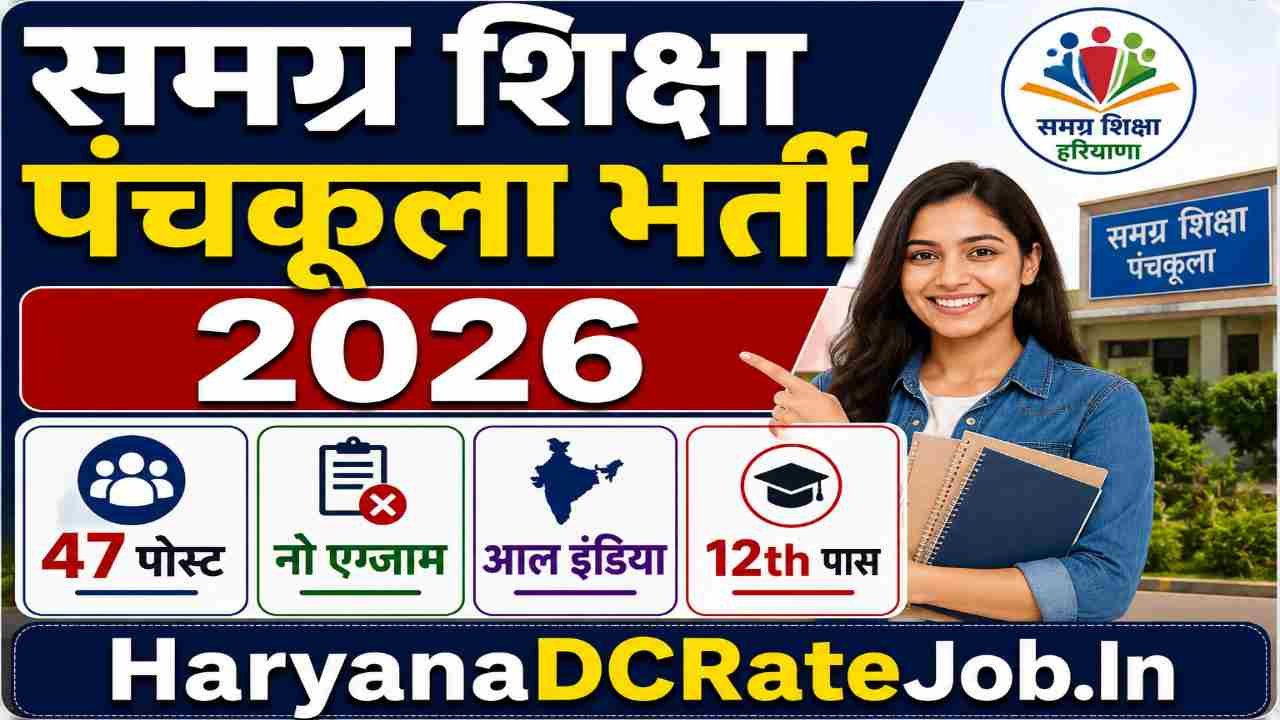 Samagra Shiksha Panchkula Vacancy 2026
