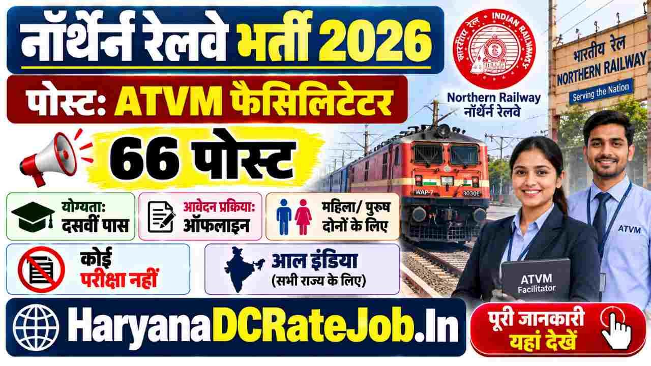 Northern Railway ATVM Facilitator Vacancy 2026